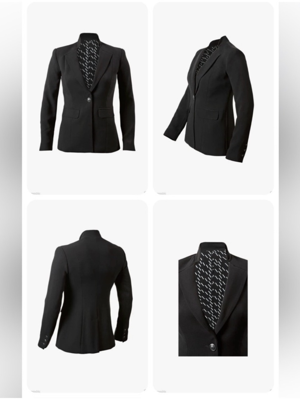 CAbi Black Single-Button Tailored Blazer